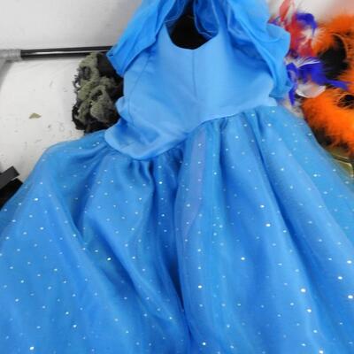 14 pc Costumes, master Chief, Scythe, Witches Hat, Blue Dress