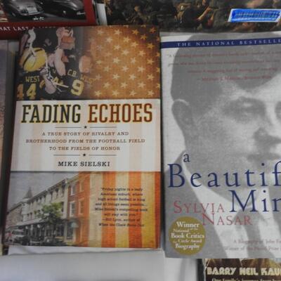 9 Non-Fiction Books: College Basketball Book, Fading Echoes, A Beautiful Mind