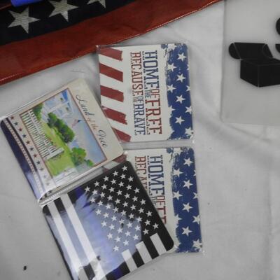 16+ Patriotic Decor: Bear, Wreaths, Sparklers, Baskets, Doll, Flag Pillow