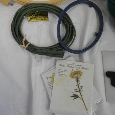 Craft Lot: Craft Paper Holder/Organizer, Decorative Baskets, Yarn