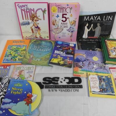 16 Children's Books, Maya Lin, Fancy Nancy, Sesame Street, Sheba Lee, Gecko