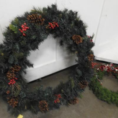 2 Wreaths, 40" Diameter and 22" Diameter