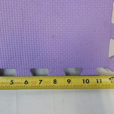 14 pc Foam FLoor Puzzle Pieces Purple/Orange/Yellow/Green/Blue/Red 12.5" x 12.5"
