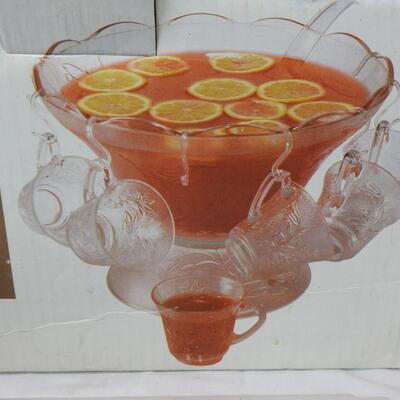 Elements 23-piece Glass Punch Bowl Set, with Box