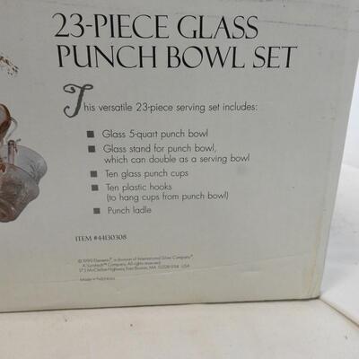 Elements 23-piece Glass Punch Bowl Set, with Box