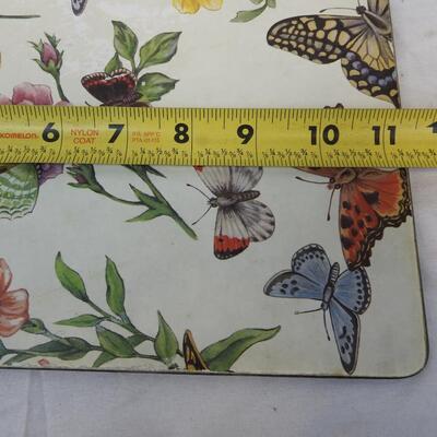 10 pc Placemats Solid, Cork Back. Fruit/Christmas/Butterflies - Vintage