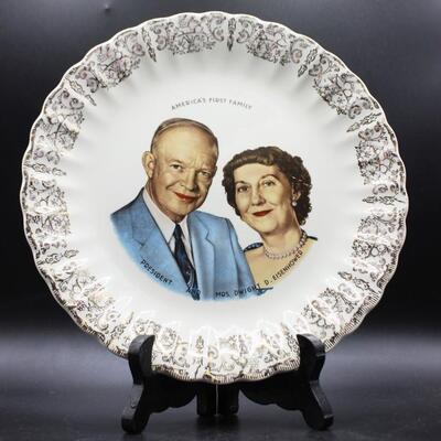 Vintage President and Mrs. Dwight D. Eisenhower Commemorative Collector Plate