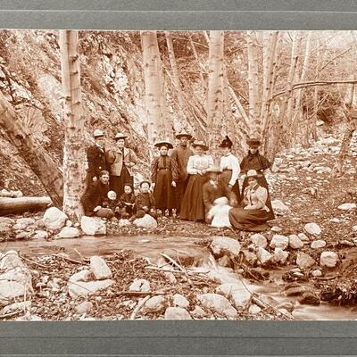 Antique Victorian Family Photograph Forest Creek Outdoors