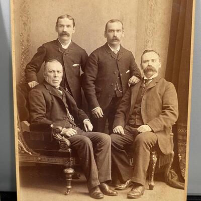 Set of 3 Antique Cabinet Card Photos Same Family Man Multigeneration