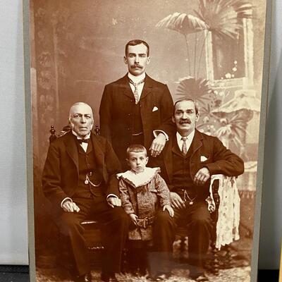 Set of 3 Antique Cabinet Card Photos Same Family Man Multigeneration