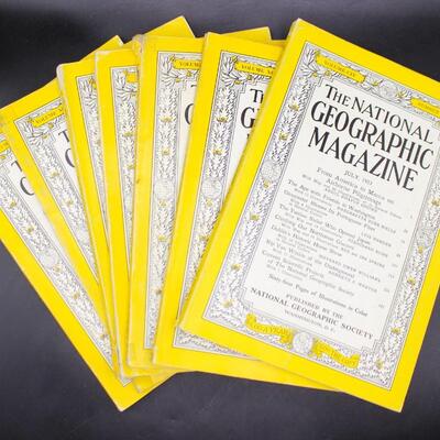 Lot of Vintage National Geographic Magazines 1940s 1950s