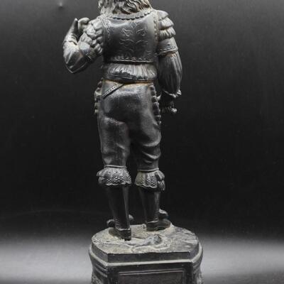 Antique 19th Century Ansonia Don Juan Cavalier Musketeer Spelter Clock Topper Statue