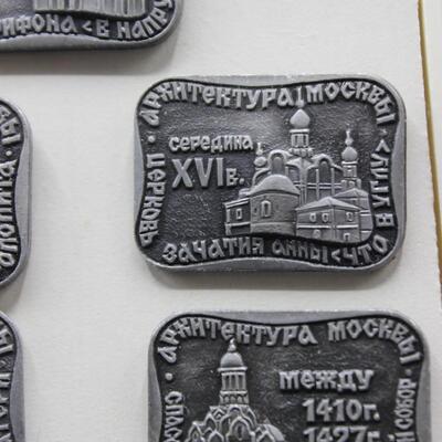 Vintage Lot of Commemorative Russian Architecture Icon Church Pins