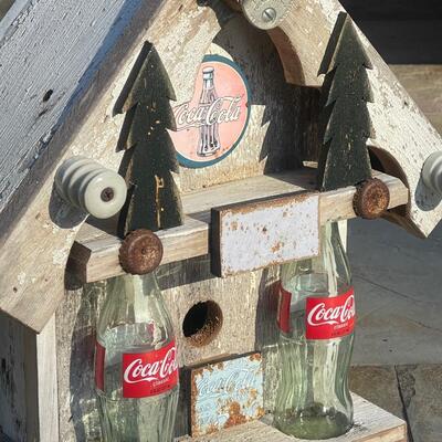COCA-COLA ~ Rustic Wood Birdhouse