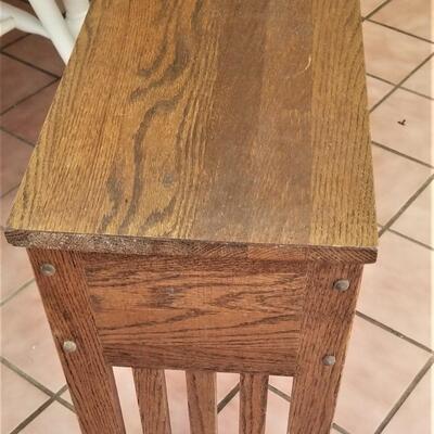 Lot #67  Contemporary Mission Style Bench with Storage