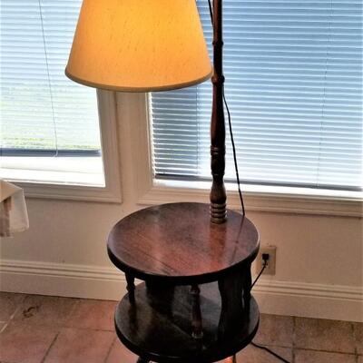 Lot #68  1970's Colonial Style Lamp/Table combo