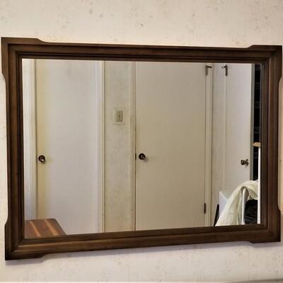 Lot #72  Vintage Davis Cabinet Co. Dresser with Mirror