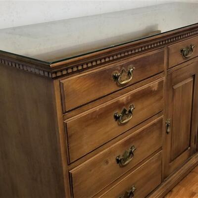 Lot #72  Vintage Davis Cabinet Co. Dresser with Mirror