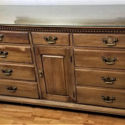 Lot #72  Vintage Davis Cabinet Co. Dresser with Mirror