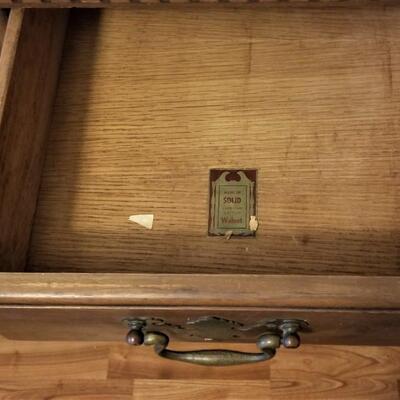 Lot #72  Vintage Davis Cabinet Co. Dresser with Mirror