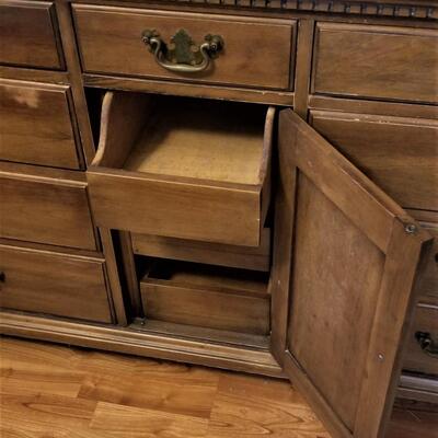 Lot #72  Vintage Davis Cabinet Co. Dresser with Mirror