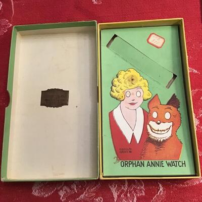 Vintage Little Orphan Annie Wristwatch 1930â€™s & Presentation Box