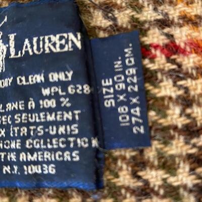 Vintage Ralph Lauren Wool Houndstooth  blanket