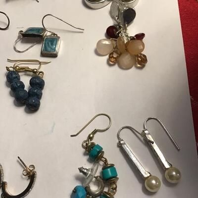 Lot 30,Pair Costume Jewelry Pierced Earrings