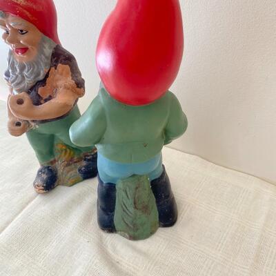 Pair of antique painted German Gnomes