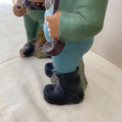Pair of antique painted German Gnomes