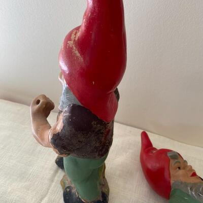 Pair of antique painted German Gnomes