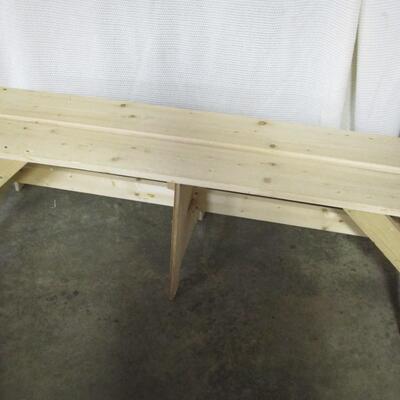 Handmade Solid Wood Pine Bench 1 of 4