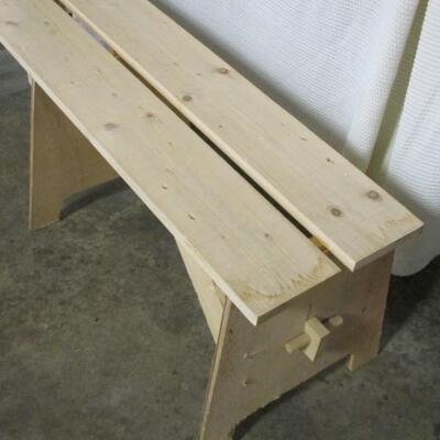 Handmade Solid Wood Pine Bench 1 of 4