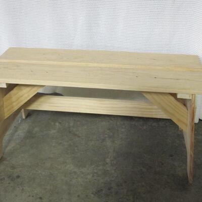 Handmade Solid Wood Pine Bench 2 of 4