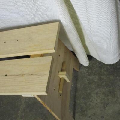 Handmade Solid Wood Pine Bench 2 of 4