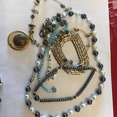 A Mixed Lot Costume Jewelry Bracelets Necklaces Earrings Etc