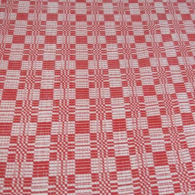 Vintage Woven Red & White Overshot Blanket