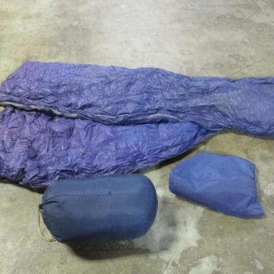 2 Vintage Snow Lion Down Sleeping Bag Mummy Style .