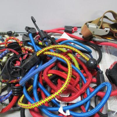 Box Lot Of Straps & Bungie Cords