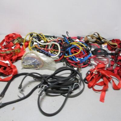 Box Lot Of Straps & Bungie Cords