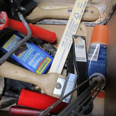 Box Lot Of Painting Supplies