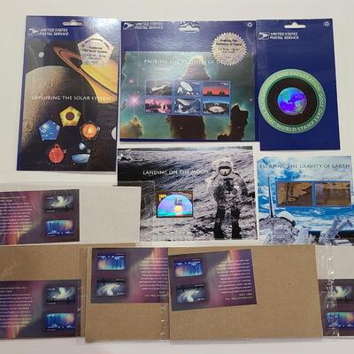 Lot 56: $46.90 Retail Space Holographic Stamps & Polar Year Stamps Sheets ($11.75 highest denomination stamp)