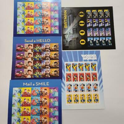 Lot 40: 100 Forever Stamps: Batman, Wonder Woman, Disney (Retail $58.00)