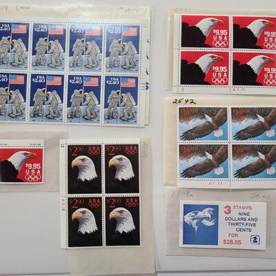 Lot 38: Retail $164.60 Eagle & Moon High Value Stamps (2541,2542,1909,2520,2419)