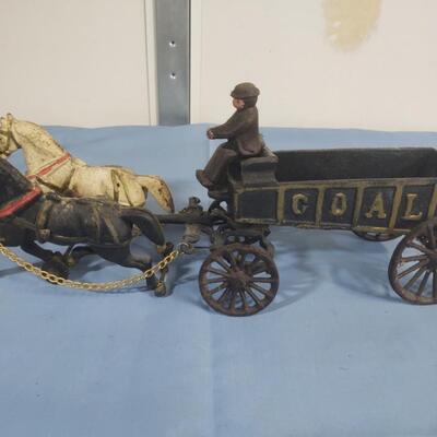 Cast Iron Horse & Coal Buggy
