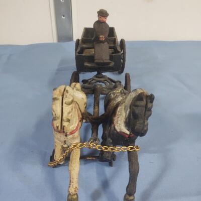 Cast Iron Horse & Coal Buggy