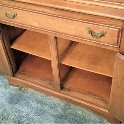 Lot #91   Vintage Oak China Cabinet