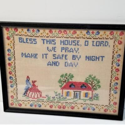Lot #94 Sweet Vintage Home Blessing Sampler