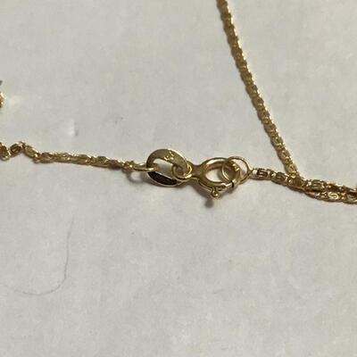 Gold Nugget on 14KT Gold Chain