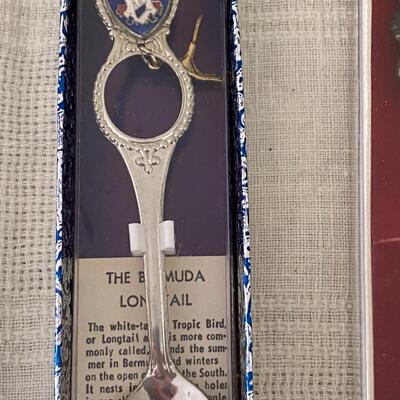 Vintage Souvenir Spoons With Silver Gorham napkin ring